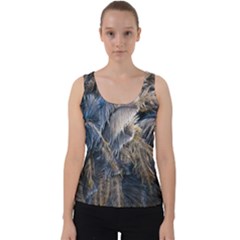 Dried Leafed Plants Velvet Tank Top by Pakrebo