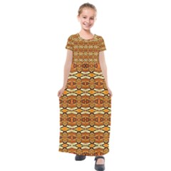 Ml-c5-2 Kids  Short Sleeve Maxi Dress by ArtworkByPatrick