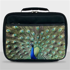 Blue And Green Peacock Lunch Bag by Pakrebo