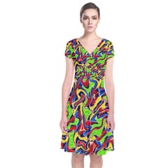 Ml-c5-9 Short Sleeve Front Wrap Dress by ArtworkByPatrick