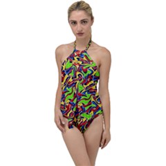 Ml-c5-9 Go With The Flow One Piece Swimsuit by ArtworkByPatrick