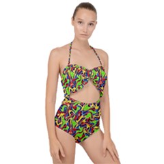 Ml-c5-9 Scallop Top Cut Out Swimsuit by ArtworkByPatrick