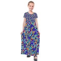 Ml-c6-1 Kids  Short Sleeve Maxi Dress by ArtworkByPatrick