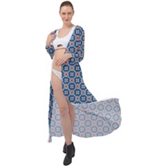 Geometric Tile Maxi Chiffon Beach Wrap