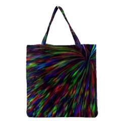 Explosion Fireworks Rainbow Grocery Tote Bag by Bajindul