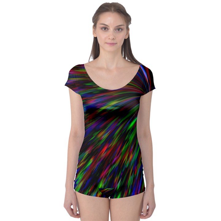 Explosion Fireworks Rainbow Boyleg Leotard 