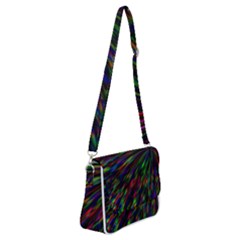 Explosion Fireworks Rainbow Shoulder Bag With Back Zipper by Bajindul