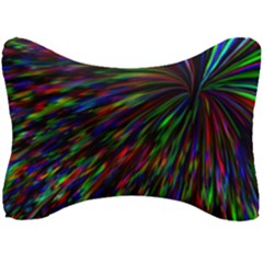 Explosion Fireworks Rainbow Seat Head Rest Cushion by Bajindul