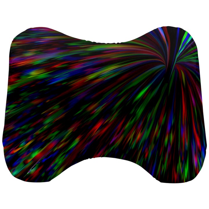 Explosion Fireworks Rainbow Head Support Cushion