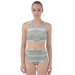 Guilloche Border Racer Back Bikini Set by Bajindul