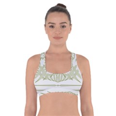 Guilloche Border Cross Back Sports Bra by Bajindul