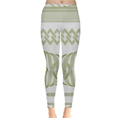 Guilloche Border Inside Out Leggings by Bajindul