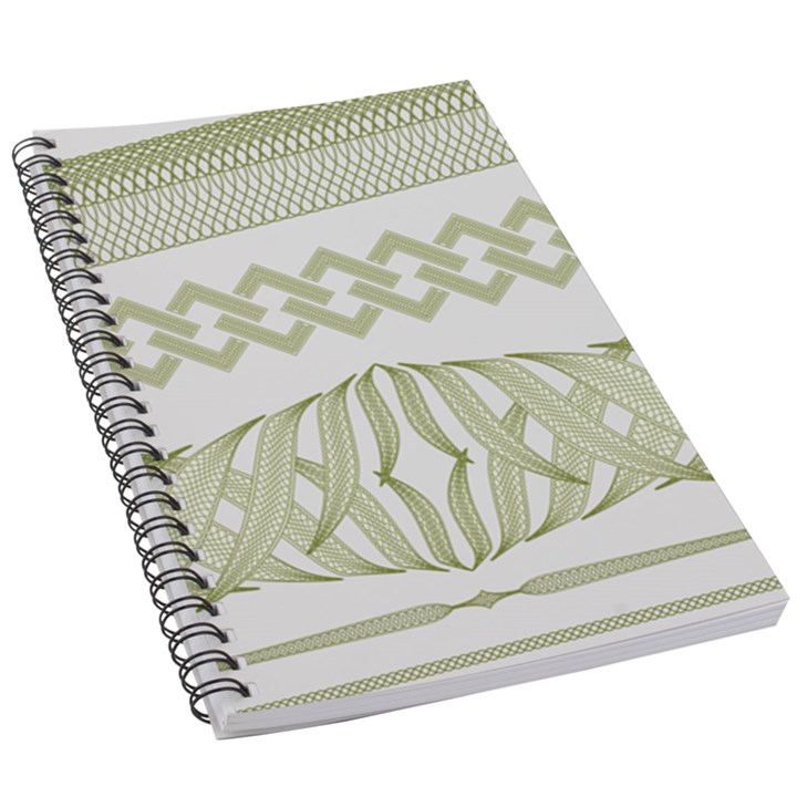 Guilloche Border 5.5  x 8.5  Notebook