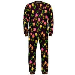 Flowers Roses Brown Onepiece Jumpsuit (men)  by Bajindul