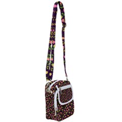 Flowers Roses Brown Shoulder Strap Belt Bag by Bajindul