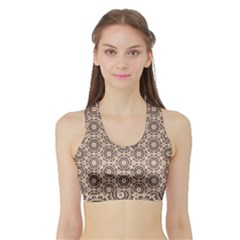 Texture Tissue Seamless Plaid Sports Bra With Border