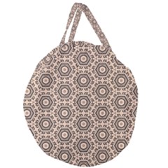 Texture Tissue Seamless Plaid Giant Round Zipper Tote