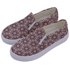 Texture Tissue Seamless Plaid Kids  Canvas Slip Ons