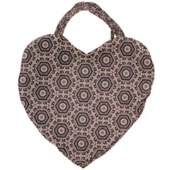 Texture Tissue Seamless Plaid Giant Heart Shaped Tote