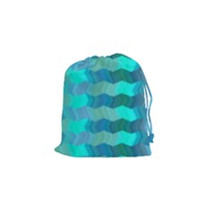 Texture Geometry Drawstring Pouch (small)