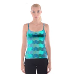 Texture Geometry Spaghetti Strap Top