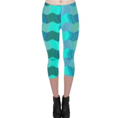 Texture Geometry Capri Leggings 