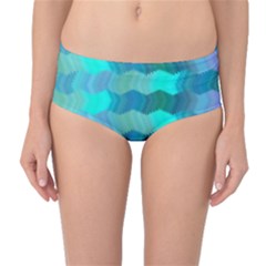 Texture Geometry Mid-waist Bikini Bottoms