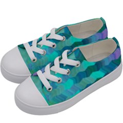 Texture Geometry Kids  Low Top Canvas Sneakers