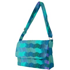 Texture Geometry Full Print Messenger Bag