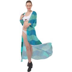 Texture Geometry Maxi Chiffon Beach Wrap by HermanTelo