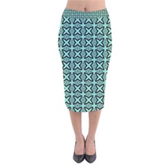 Texture Tissue Seamless Velvet Midi Pencil Skirt by HermanTelo