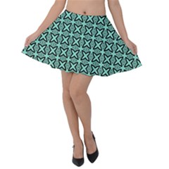 Texture Tissue Seamless Velvet Skater Skirt