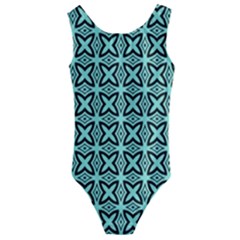 Texture Tissue Seamless Kids  Cut-out Back One Piece Swimsuit