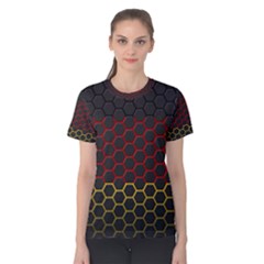 Germany Flag Hexagon Women s Cotton Tee