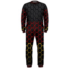 Germany Flag Hexagon Onepiece Jumpsuit (men) 