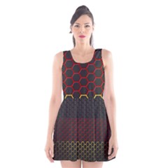 Germany Flag Hexagon Scoop Neck Skater Dress