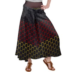 Germany Flag Hexagon Satin Palazzo Pants by HermanTelo