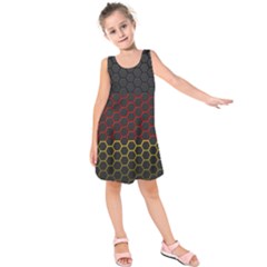 Germany Flag Hexagon Kids  Sleeveless Dress