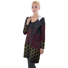 Germany Flag Hexagon Hooded Pocket Cardigan