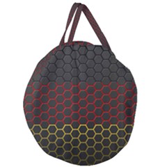 Germany Flag Hexagon Giant Round Zipper Tote by HermanTelo