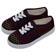 Germany Flag Hexagon Kids  Classic Low Top Sneakers by HermanTelo