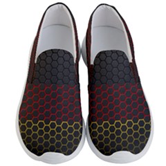 Germany Flag Hexagon Men s Lightweight Slip Ons by HermanTelo