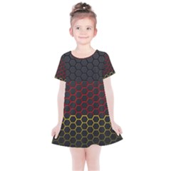 Germany Flag Hexagon Kids  Simple Cotton Dress