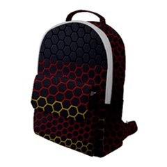 Germany Flag Hexagon Flap Pocket Backpack (large)