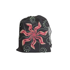 Flower Abstract Drawstring Pouch (medium)