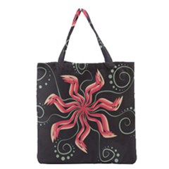 Flower Abstract Grocery Tote Bag