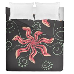 Flower Abstract Duvet Cover Double Side (queen Size)