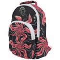 Flower Abstract Rounded Multi Pocket Backpack View1