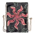 Flower Abstract Drawstring Bag (Large) View1