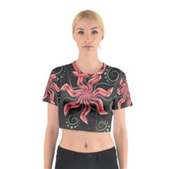 Flower Abstract Cotton Crop Top by HermanTelo